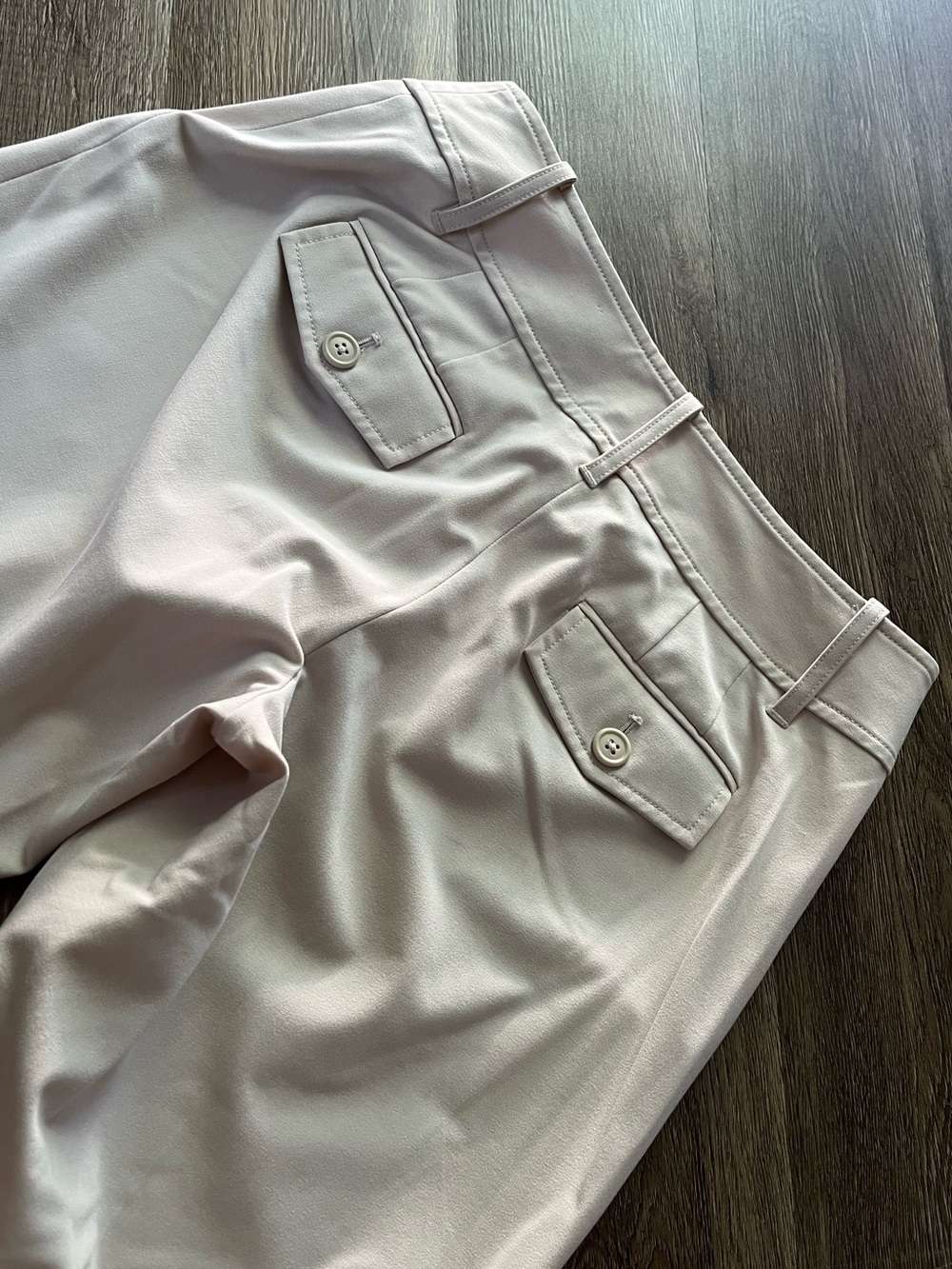 LOFT Julie style size 4 Cream Wide-Leg High-Rise Trousers - Picture 5 of 6
